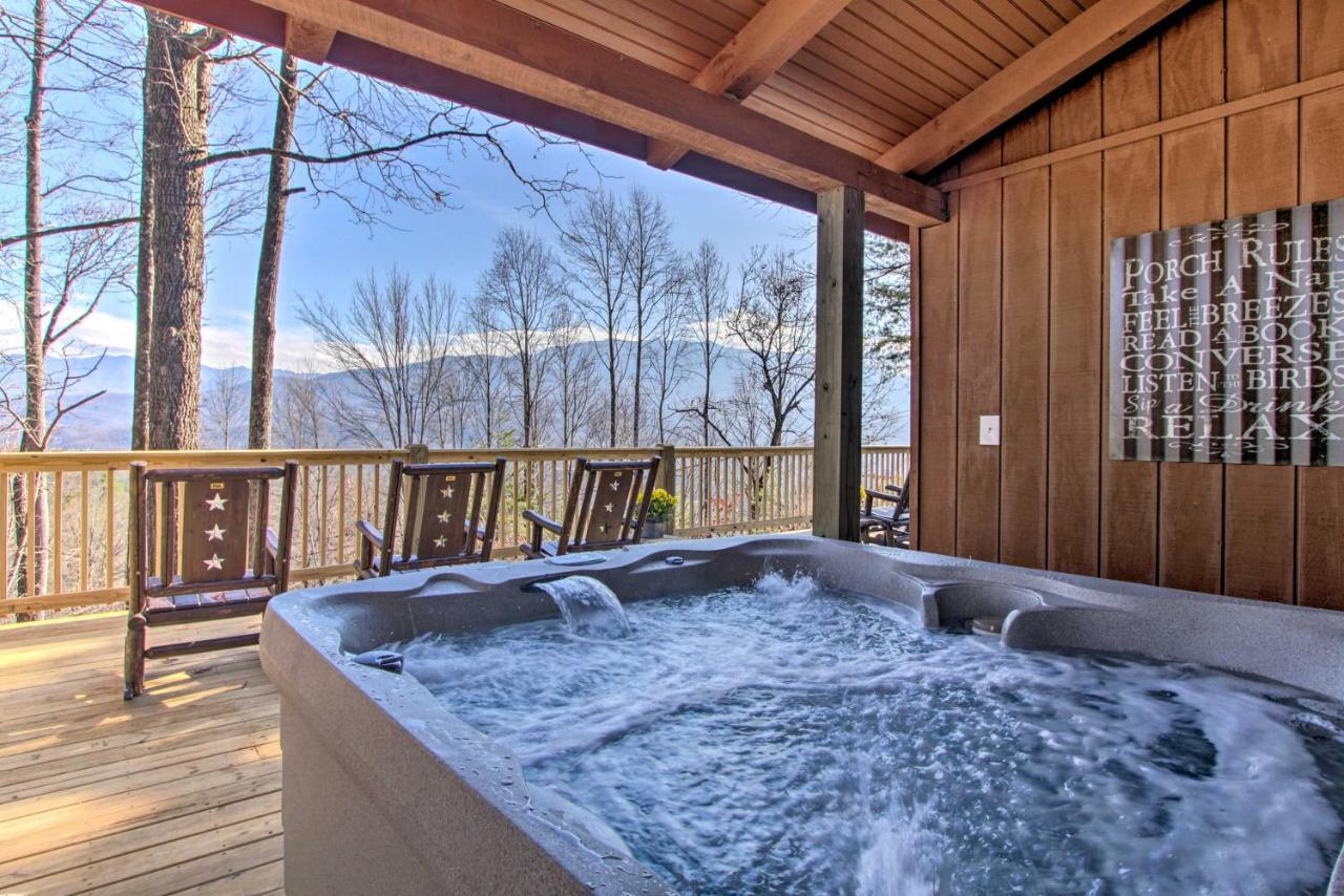 Panoramic-View Gatlinburg Cabin With Private Hot Tub Экстерьер фото